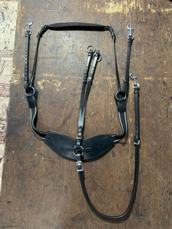 Saddlery Goods 3 Point Breastplate with Padding & Stainless Steel Fittings - Image 2
