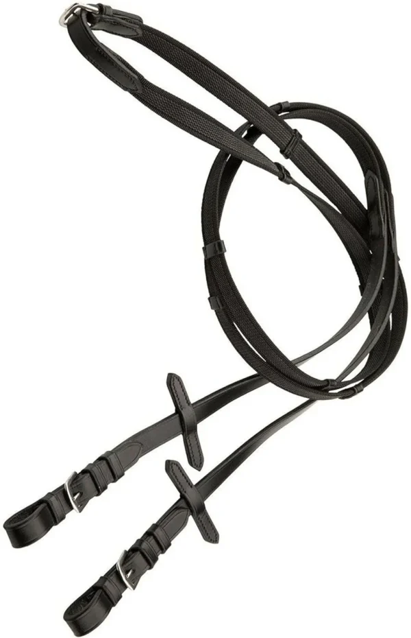 Saddlery Goods Web Reins with Rubber - Image 3